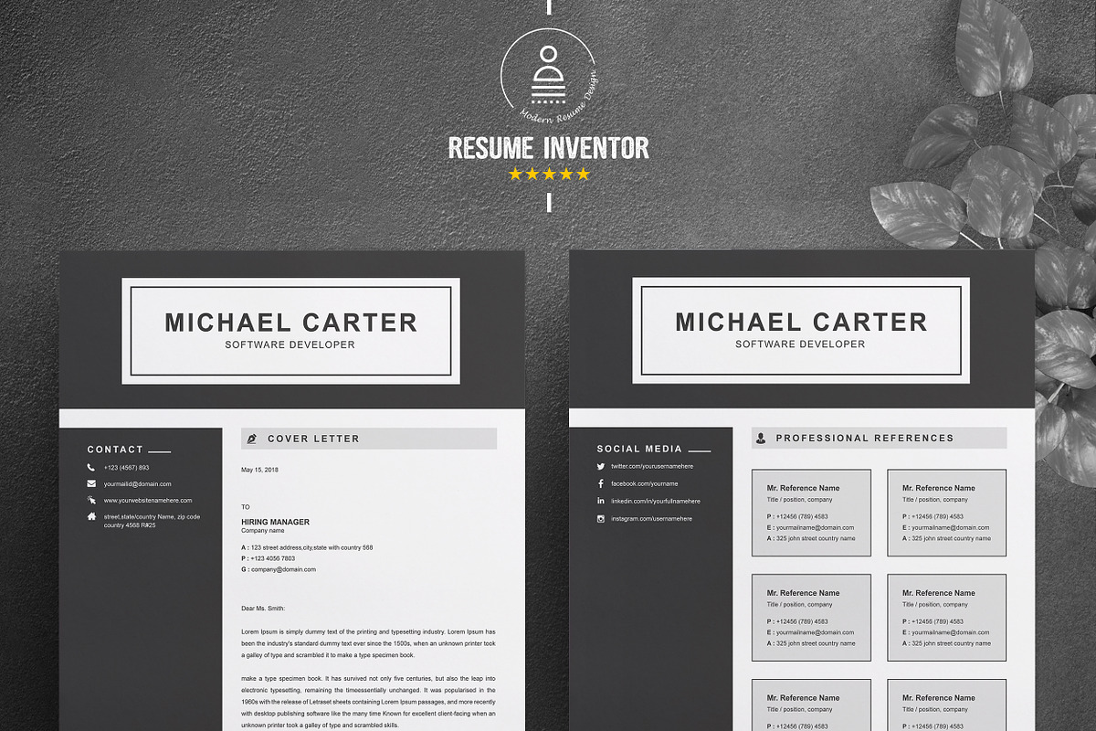 Resume, a Resume Template by ResumeInventor (Photo 3 of 6)