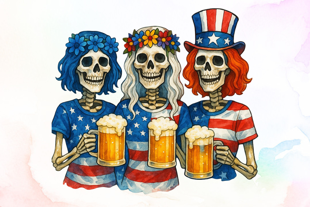 Skeleton 4th of July Sublimation PNG, an Illustration by Sublimation Artist (Photo 1 of 9)