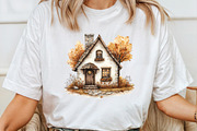 Autumn Clipart Cozy Cottage, an Illustration by Pixels.Craft (Thumbnail 4 of 6)