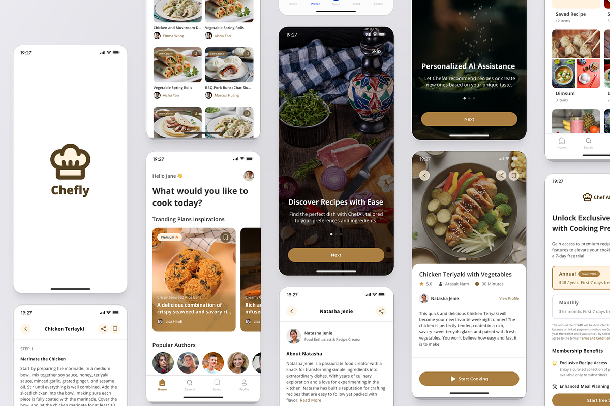 Chefly - Food Recipe App UI Kit, an App Template by Nait Creative (Photo 3 of 7)