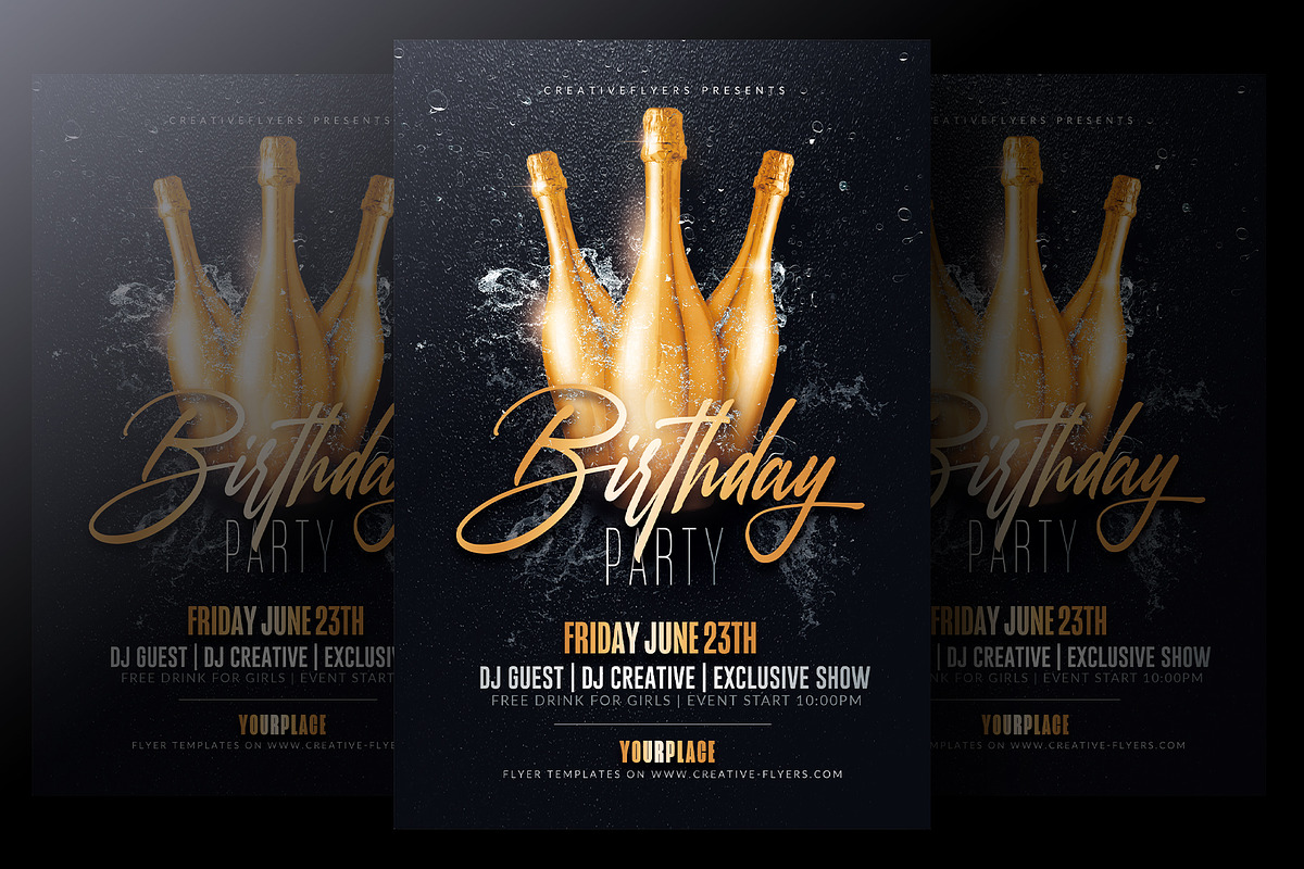 Birthday Flyer Template, a Flyer Template by Rome B Creation (Photo 1 of 2)