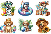 Dog Love Summer Clipart, an Illustration by Pixels.Craft (Thumbnail 4 of 8)