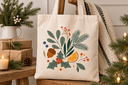 Christmas Botanical Clipart, a Seasonal Illustration by Anna Studio (Thumbnail 5 of 12)