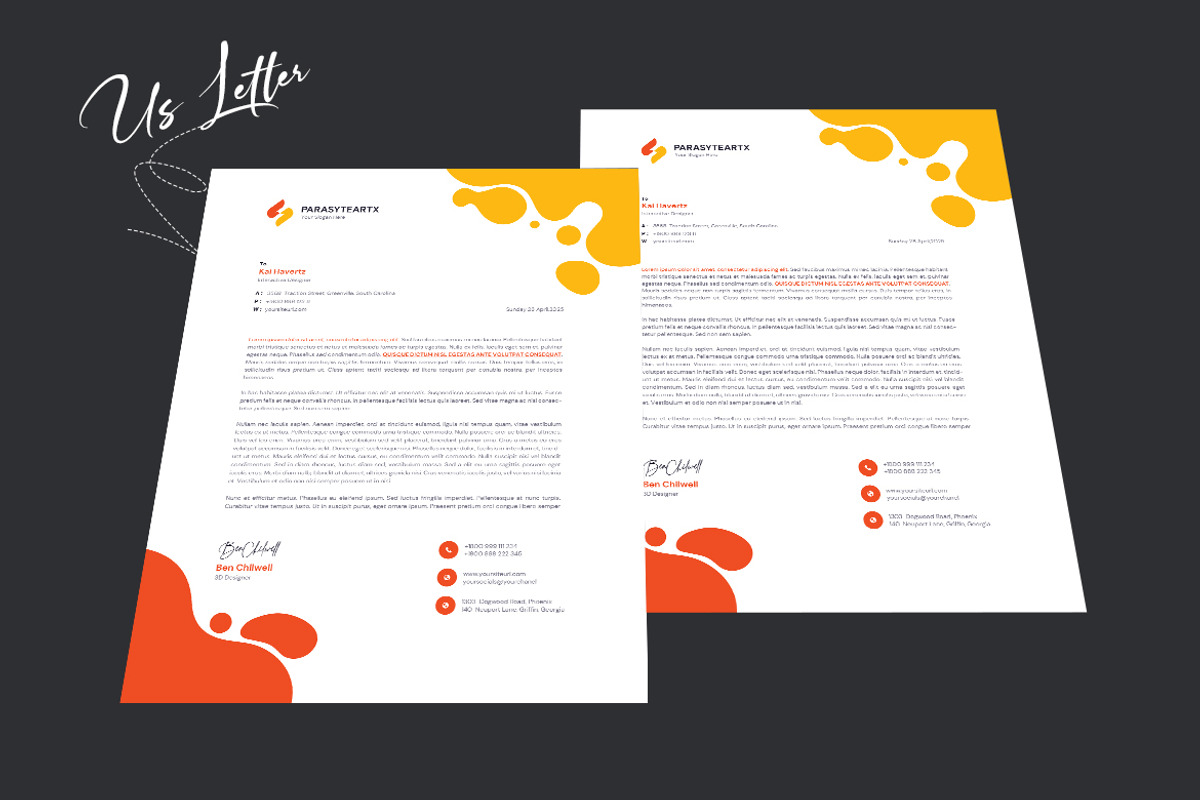 Modern Letterhead, a Resume Template by iDoodle Studio (Photo 2 of 4)