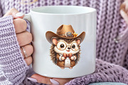 Watercolor Cute Hedgehog Clipart, a Seasonal Illustration by Rose Art (Thumbnail 7 of 7)