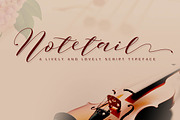 Notetail Script Typeface, a Script Font by alphadesign (Thumbnail 1 of 7)