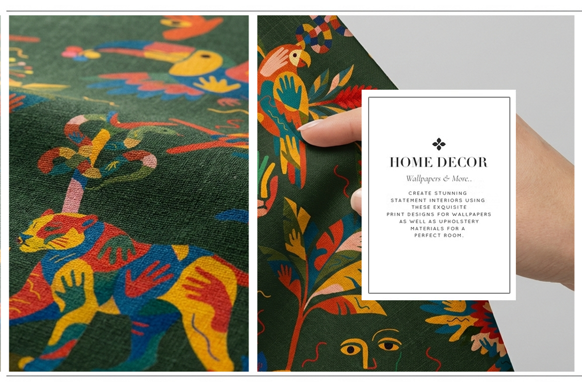 Jungle & Wildlife Abstract Folk Art, a Wallpaper Graphic by Luiz da Rolt Grathwohl (Photo 10 of 10)