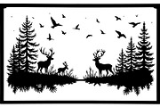 Black and white Frame Nature SVG Bun, an Object Graphic by jahid234 (Thumbnail 2 of 7)