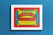 Red Yellow Vintage Gift Certificate, a Stationery Template by graphicook (Thumbnail 1 of 3)