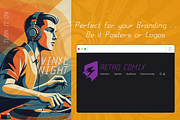 Funkaura - Funky Retro Display Font, a Sans Serif Font by Amogh Design (Thumbnail 3 of 8)