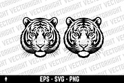 tiger head illustration, an Animal Illustration by Vectorhight (Thumbnail 2 of 3)