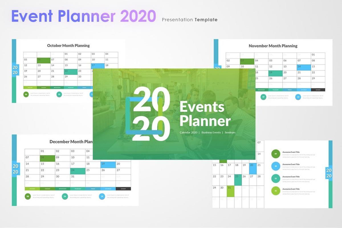Events Planner 2020 Template, a Presentation Template by GraphicBerg (Photo 4 of 4)