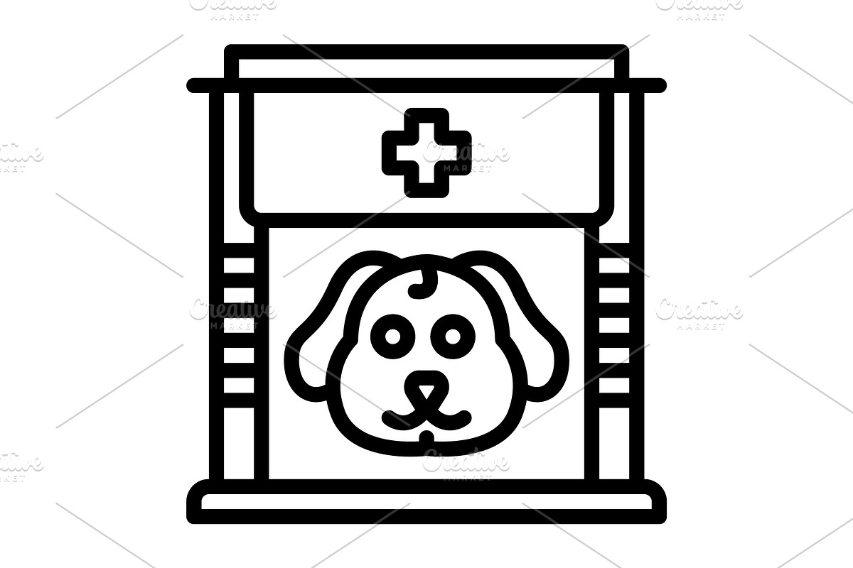 Veterinary veterinarian black icon, an Outline Icon by Creative priyanka