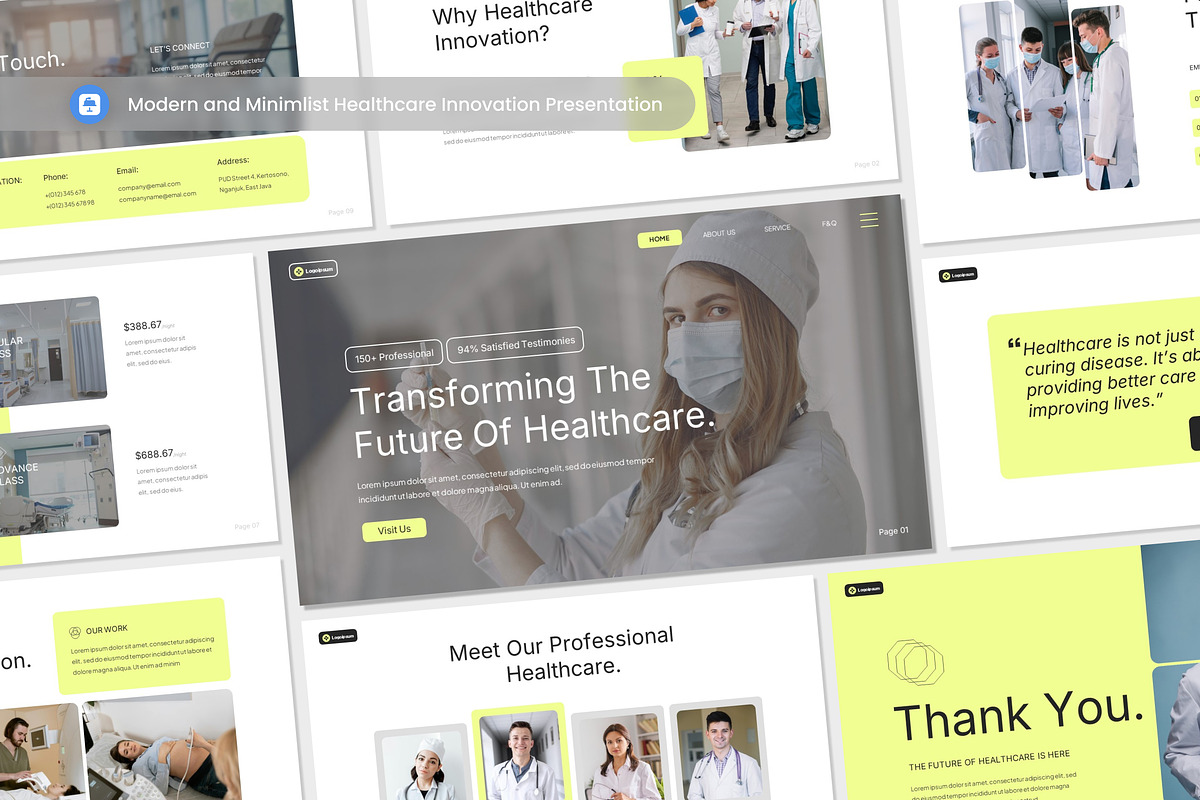 Modern & Minimalist Healthcare KEY, a Presentation Template by Antstheme (Photo 1 of 2)