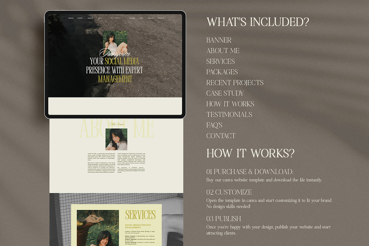 Social Media Managers Canva Website, a Websites & App Template by Amaré Creative (Photo 6 of 6)