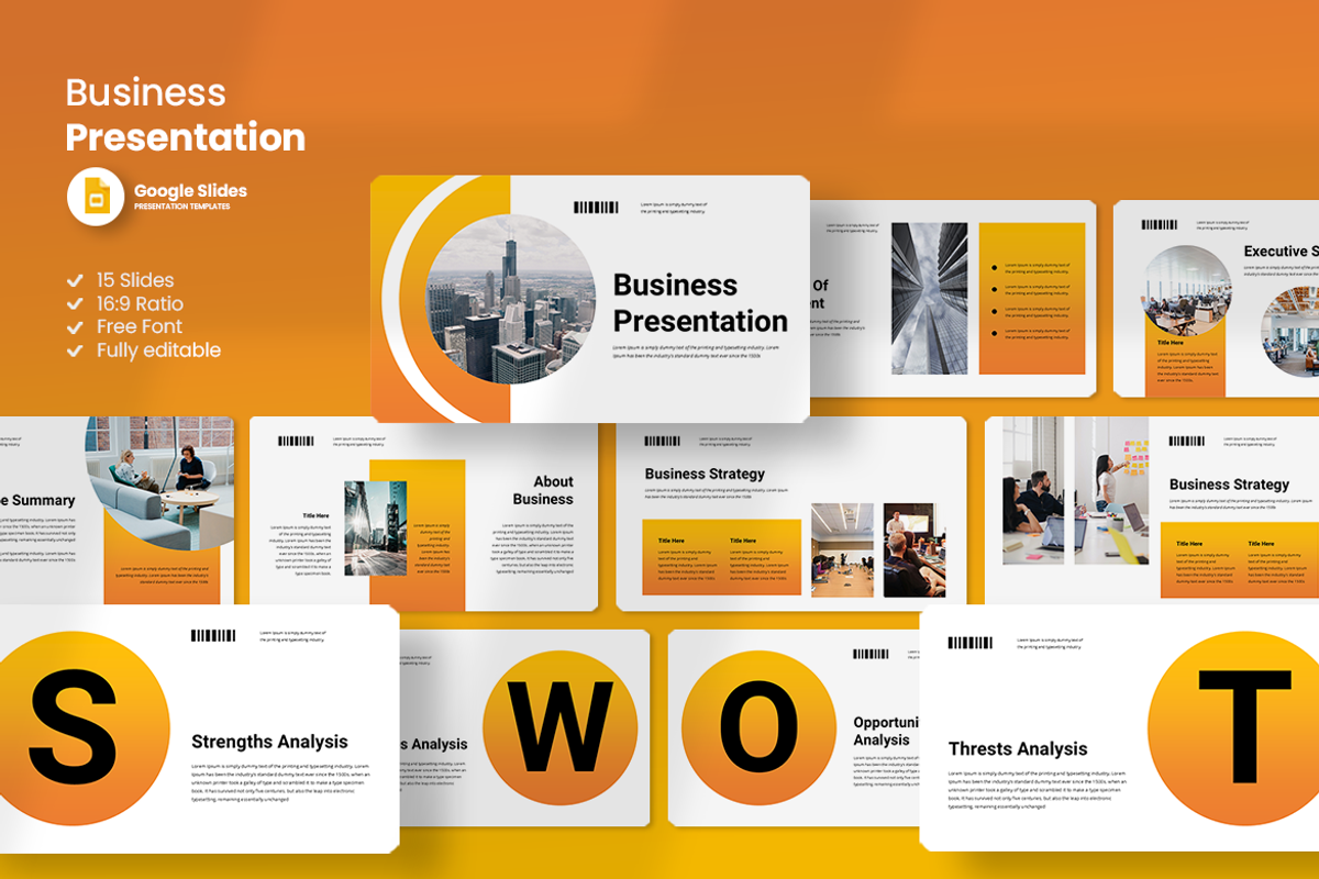 Business Presentation - Google Slide, a Presentation Template by QR Design Studio (Photo 1 of 3)