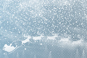 Winter Christmas background, a Seasonal Illustration by Yayasya (Thumbnail 3 of 3)