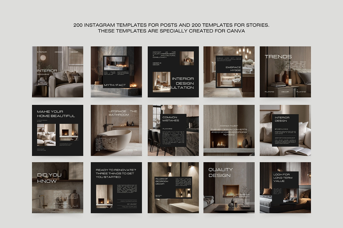 Interior Design Instagram Bundle III, a Social Media Template by Instprofi | Studio Estimo (Photo 9 of 49)