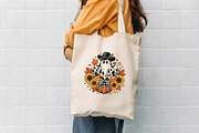 Western Cow Print Ghost Fall PNG, a Seasonal Illustration by CrexoraLab (Thumbnail 4 of 4)
