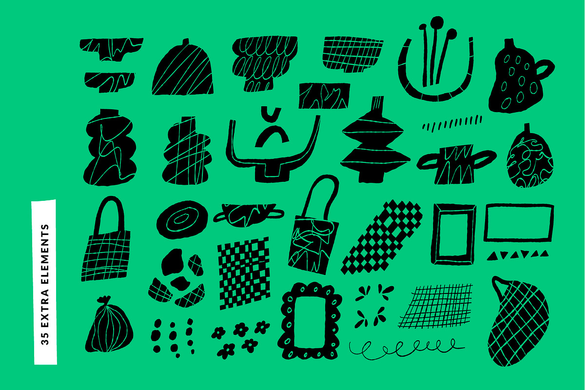 FARMERS MARKET | HAND DRAWN SHAPES, a Food Illustration by Favete Art (Photo 7 of 23)
