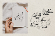 Winter houses. Line art., an Illustration by heyXeni (Thumbnail 5 of 5)