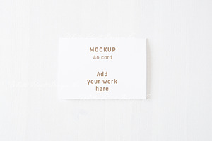 A6 landscape card mockup