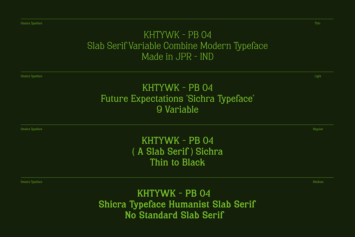 Sichra Typeface - Relaxed Slab Serif, a Slab Serif Font by Khoir (Photo 2 of 13)