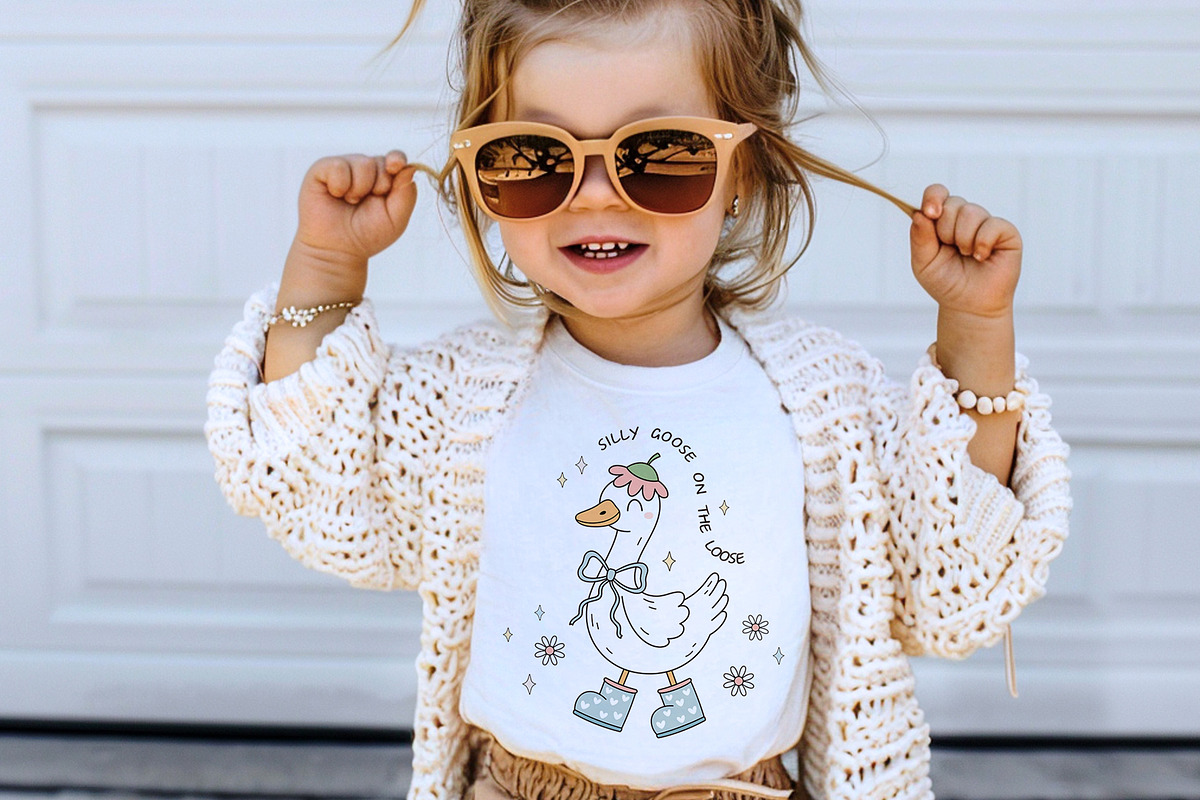 Silly Goose Bundle Trendy Design, an Animal Illustration by JulzaArt (Photo 4 of 5)