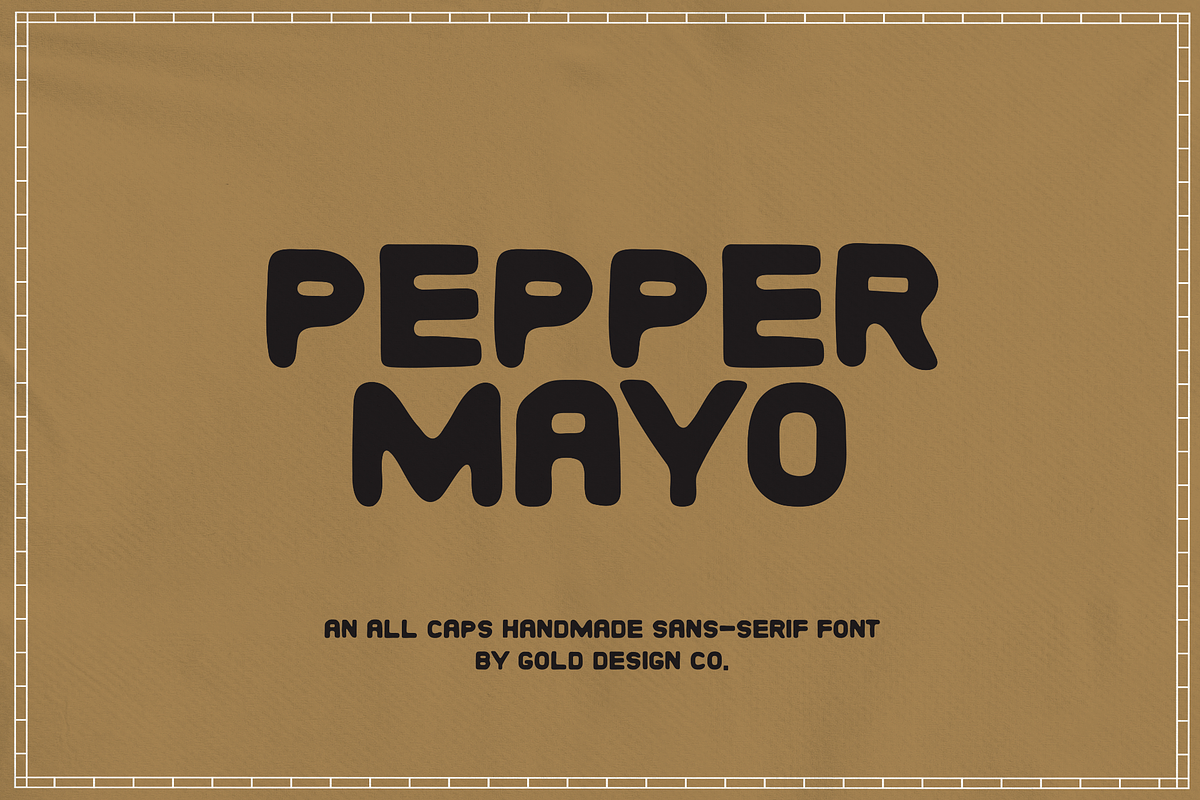 Pepper Mayo |  Handmade Sans-Serif, a Sans Serif Font by Gold Design Co. (Photo 1 of 4)