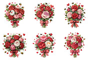 Whimsical Flowers Clipart,Flowers Bu, an Illustration by GatewayDesign (Thumbnail 2 of 5)