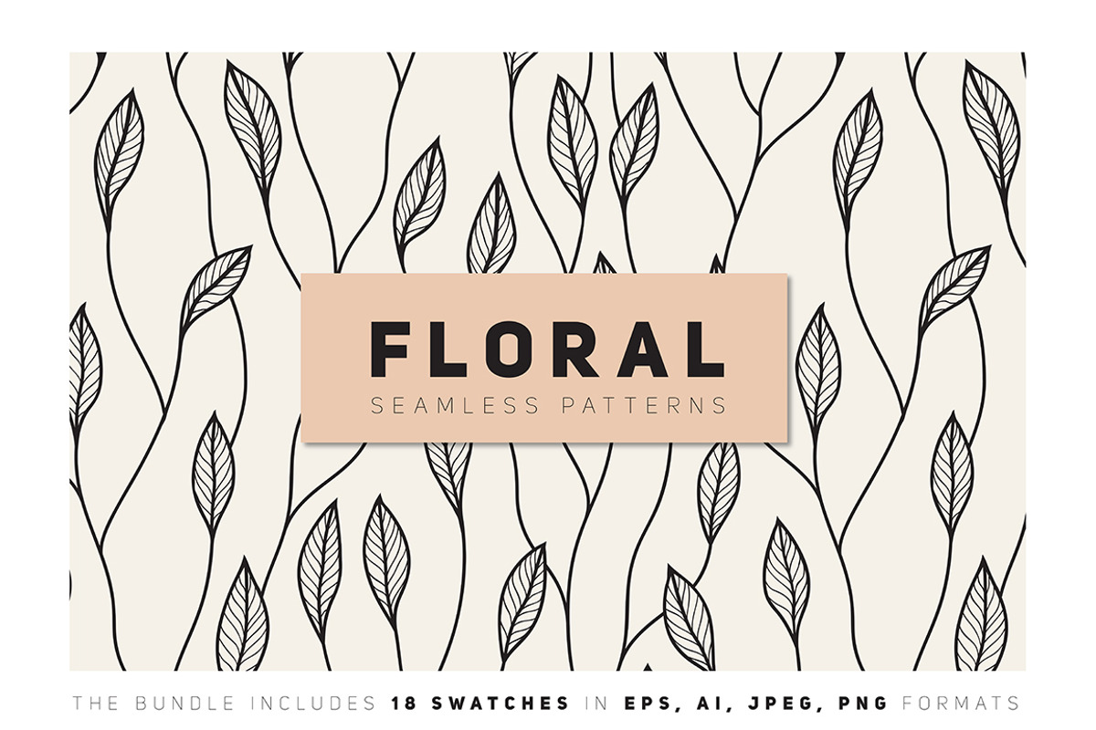 Floral Seamless Patterns Bundle, a Pattern Graphic by Curly_Pat (Photo 1 of 7)