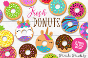 Donut Clipart and Vectors, an Illustration by PinkPueblo (Thumbnail 1 of 4)