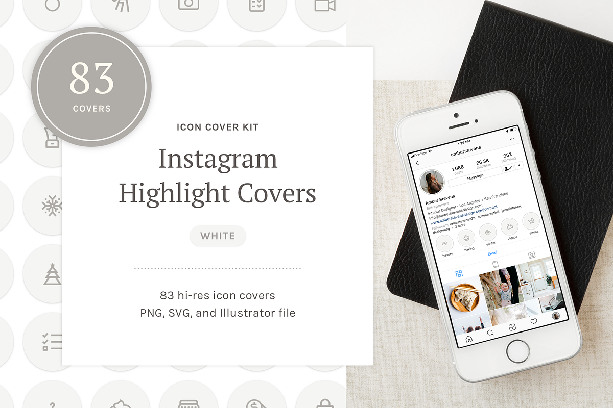 Instagram Highlights Icon Kit, a Graphic by Loh Studio (Photo 1 of 3)