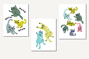 LAZY CATS (10 cats + patterns), an Animal Illustration by Bonfloret Studio (Thumbnail 7 of 10)