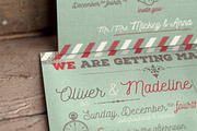 Vintage Airmail Wedding Suite, an Invitation Template by BlueRobinDesignShop (Thumbnail 4 of 6)