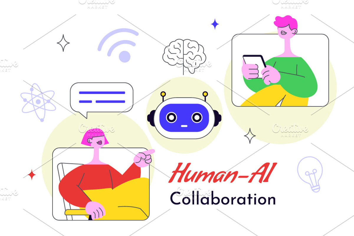 10 Human AI Collaboration, a Technology Illustration by denayunebgt (Photo 4 of 4)