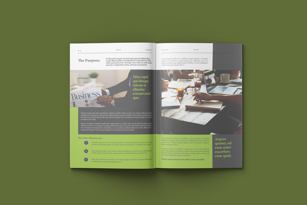 Project Proposal, a Magazine Template by Oshin Design