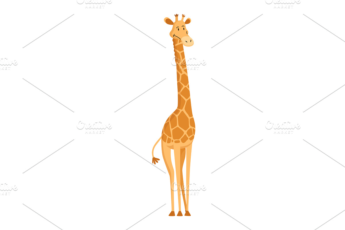 Funny giraffe. Giraffe in a cartoon, an Animal Illustration by the8monkey