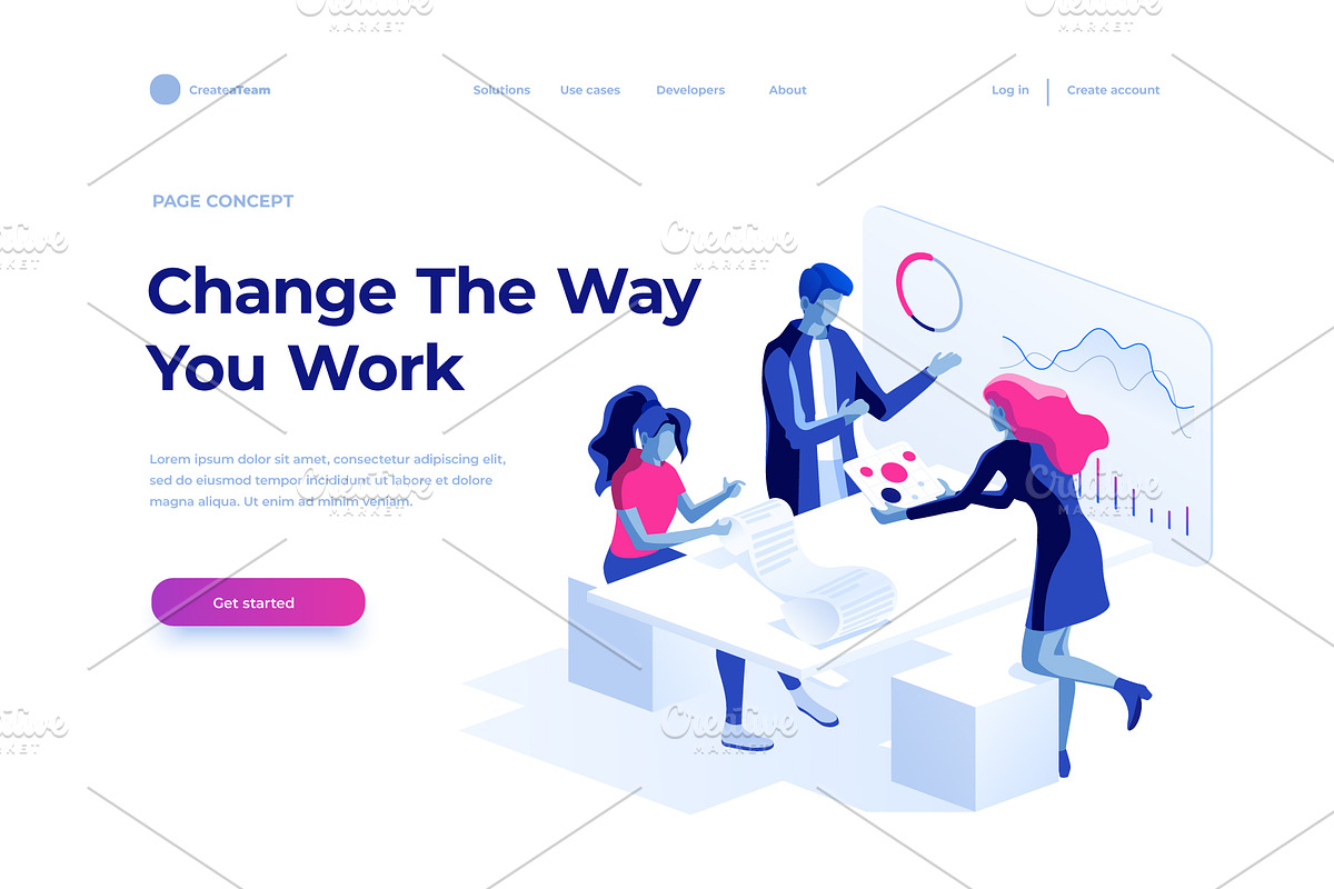 Isometric illustration kit - People, a Templates & Theme by Formfrom (Photo 16 of 34)