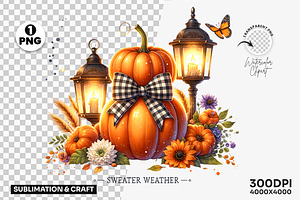 Pumpkin Lantern Autumn Harvest PNG, a Seasonal Illustration by Creative Arslan