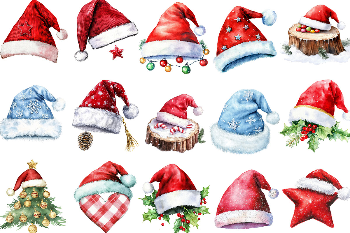 Santa Hat Christmas Sublimation, an Illustration by Designking (Photo 3 of 5)