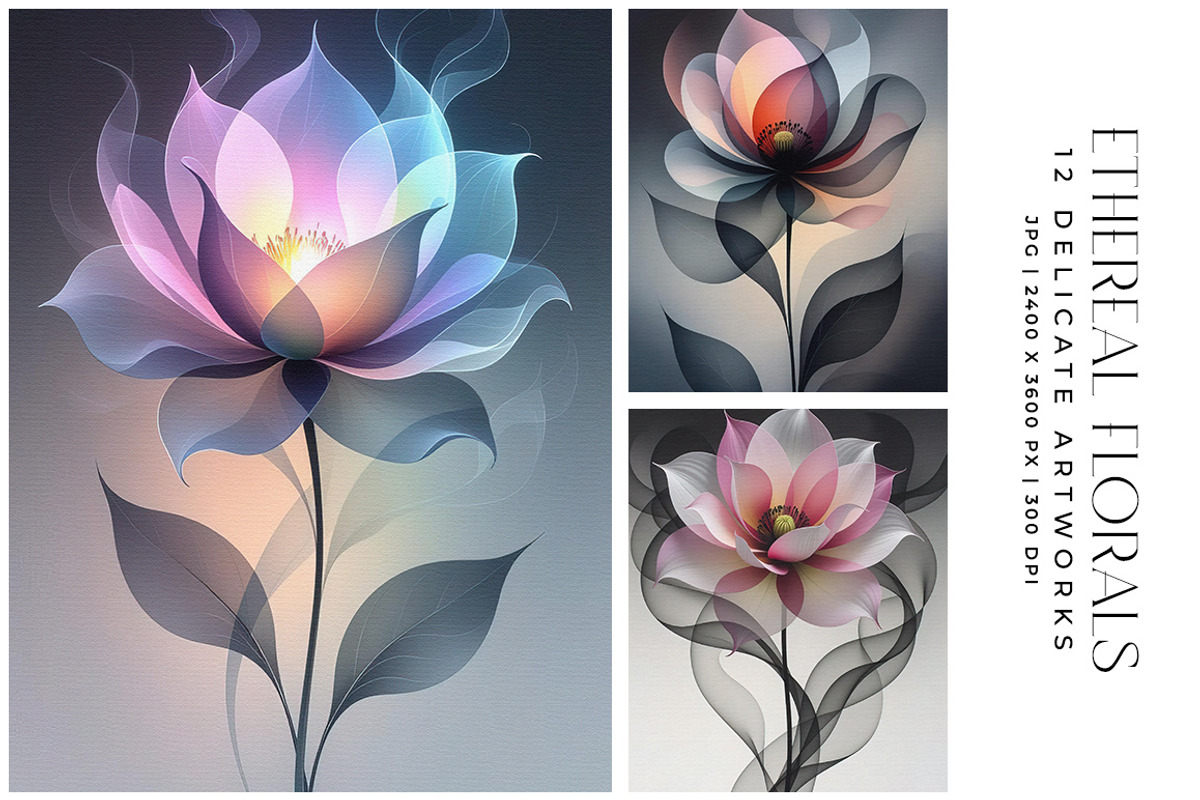 Ethereal Florals, a Decorative Illustration by Digital Art Creations (Photo 1 of 7)