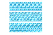 seamlessly sea wave patterns, a Pattern Graphic by Watchada's factory (Thumbnail 1 of 3)