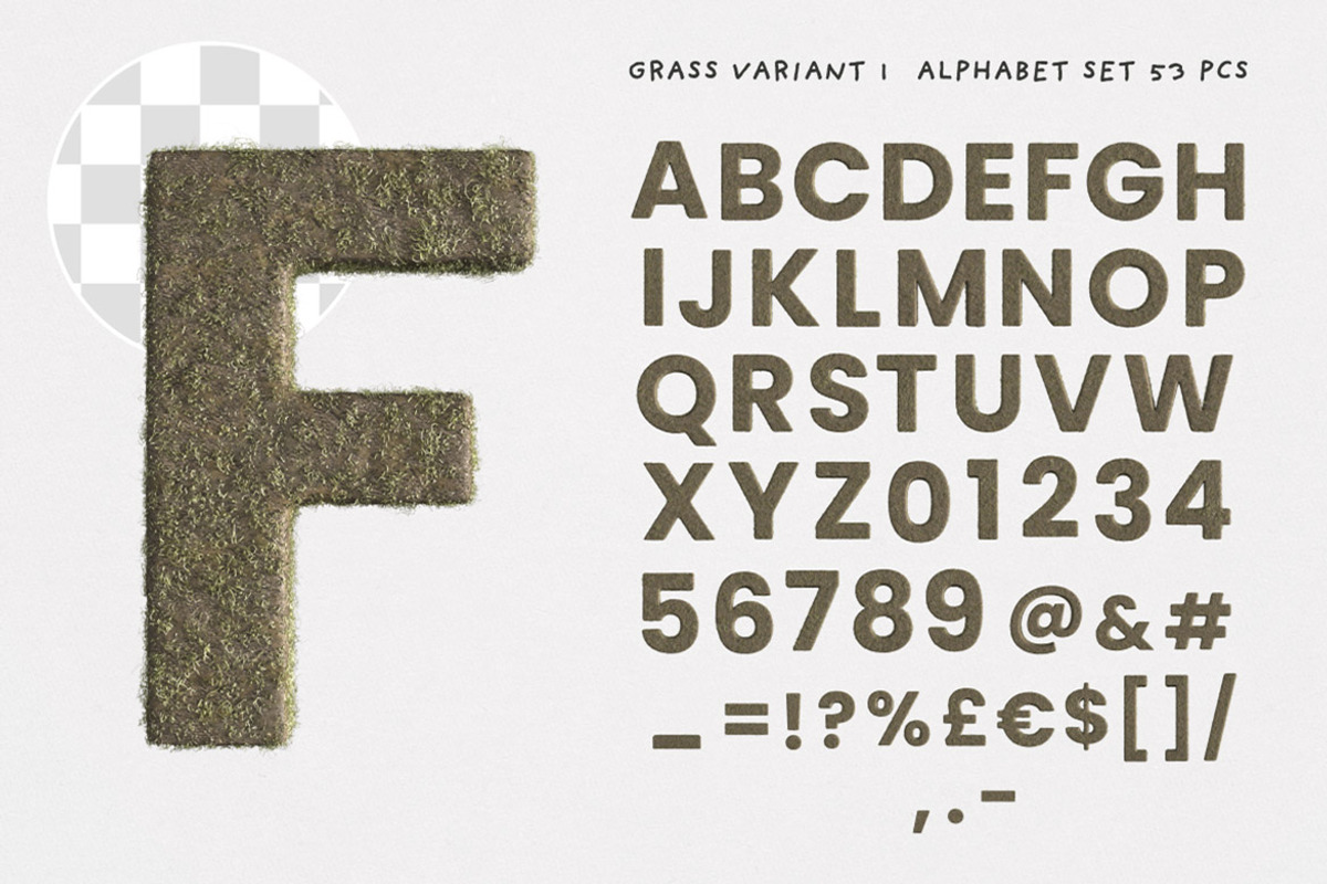 Green Grass or Fur Typo Creator, a Sans Serif Font by TVartworks (Photo 5 of 14)