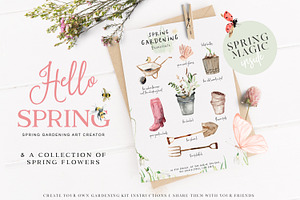 Hello Spring - Gardening Graphics