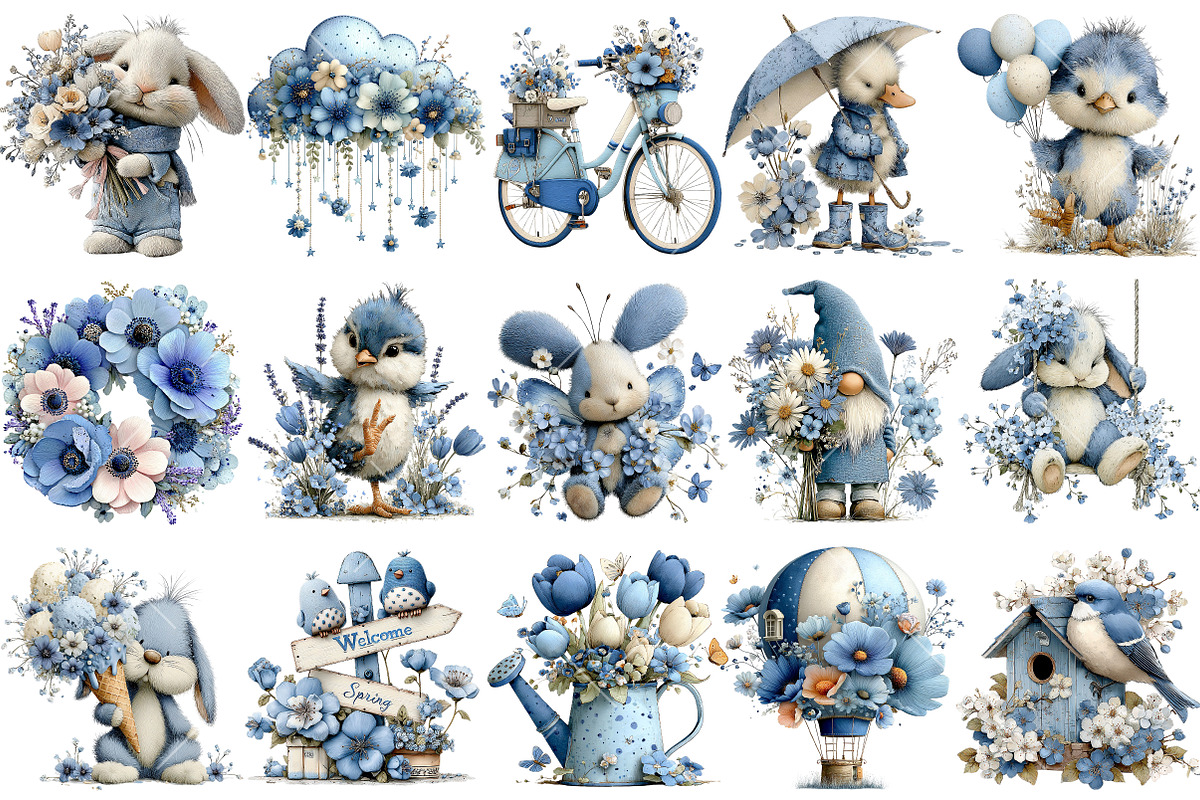 Whimsical Pastel Spring Clipart, an Illustration by OK Design (Photo 3 of 6)