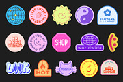 COOL Y2K STICKERS VECTOR SET, a Decorative Illustration by craftlove (Thumbnail 4 of 12)