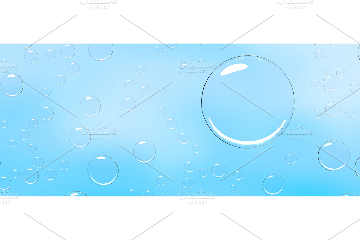 3D background with clear water drops, an Environmental 3D Model by Marozhkastudio