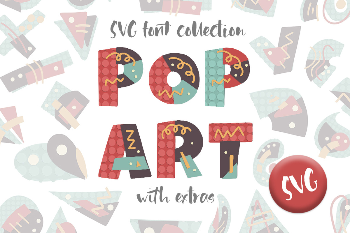 POP ART. SVG font collection.