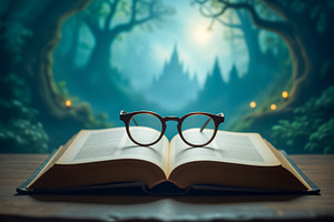 Magical Book with Glasses, a Photo by rarrarorro